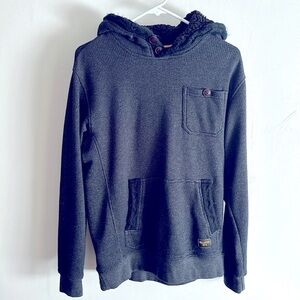 Billabong Hudson men’s hoodie w/ buttons on collar. Size medium, soft and warm.